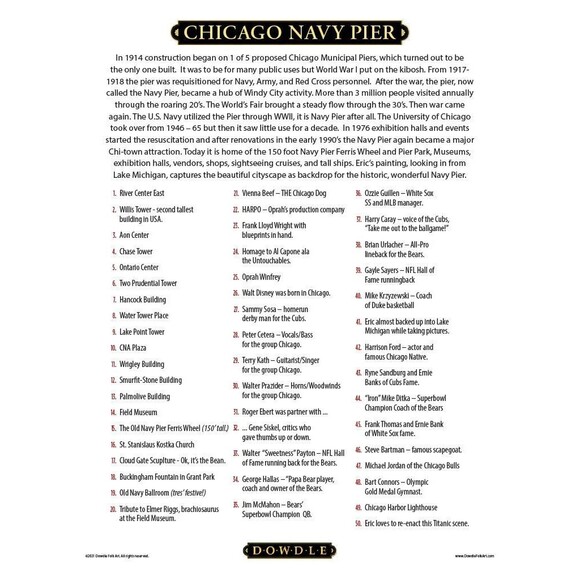 CHICAGO NAVY PIER  Dowdle  Puzzle 500 Piece  NEW SEALED - Picture 3 of 7